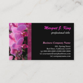Rosa Orchideen-Blume Visitenkarte