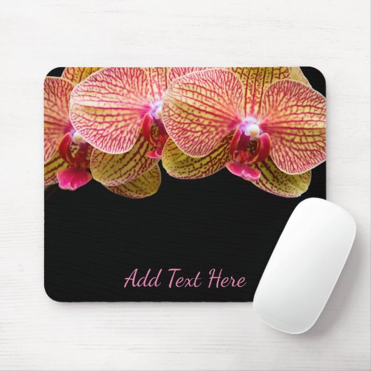 Rosa Orchideen-Blumen-Mausunterlage Mousepad (Mit Mouse)