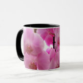 Rosa Orchideen-Blumen Tasse (Vorderseite Links)