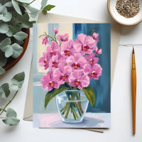 Rosa Orchideen-Blumenstrauß Aquarell