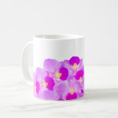 Rosa Orchideen-Blumenstrauß Kaffeetasse (Vorderseite Links)