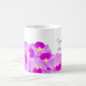 Rosa Orchideen-Blumenstrauß Kaffeetasse (Mittel)