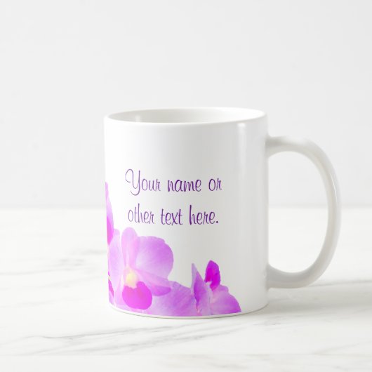 Rosa Orchideen-Blumenstrauß Kaffeetasse (Rechts)
