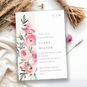 Rosa Orchideen Brautparty Einladung