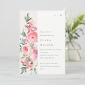 Rosa Orchideen Brautparty Einladung (Stehend Vorderseite)