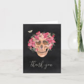 Rosa Orchideen Dankeskarte (Vorderseite)