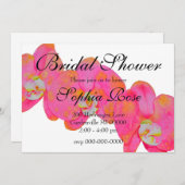 Rosa Orchideen Einladung (Vorne/Hinten)