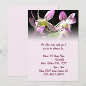 Rosa Orchideen Einladung (Vorne/Hinten)