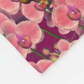 Rosa Orchideen Fleecedecke (Ecke)