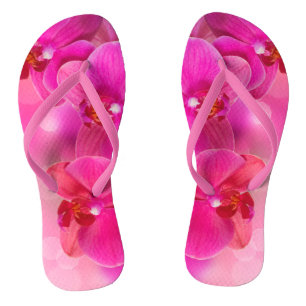 Rosa Orchideen Flip Flops Badesandalen