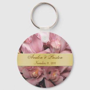 Rosa Orchideen-Gastgeschenk Schlüsselanhänger