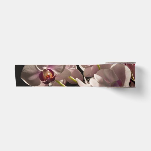 Rosa Orchideen Hochzeitblumen Satinband (Vorderseite)