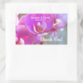 Rosa Orchideen Hochzeiten Siegel Rechteckiger Aufkleber (Tasche)