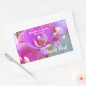 Rosa Orchideen Hochzeiten Siegel Rechteckiger Aufkleber (Umschlag)