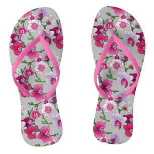Rosa Orchideen im Blut Badesandalen