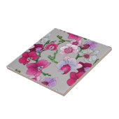 Rosa Orchideen im Blut Fliese (Seite)