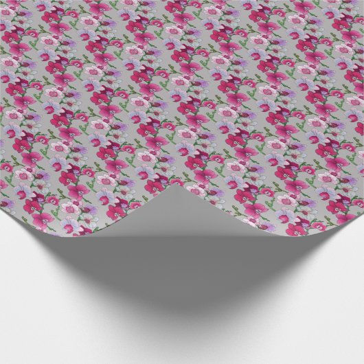 Rosa Orchideen im Blut Geschenkpapier (Ecke)