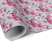 Rosa Orchideen im Blut Geschenkpapier (Rolleneckpunkt)