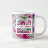 Rosa Orchideen im Blut| Name hinzufügen Jumbo-Tasse (Rechts)