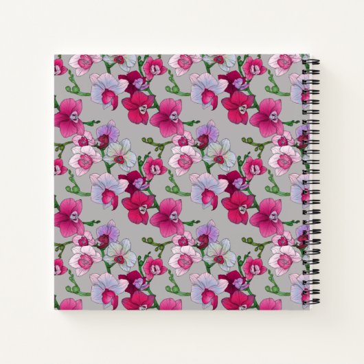 Rosa Orchideen im Blut Notizblock (Rückseite)