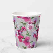 Rosa Orchideen im Blut Pappbecher (Rückseite)