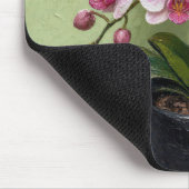 Rosa Orchideen-Impasto-Kunstwerk Mousepad (Ecke)