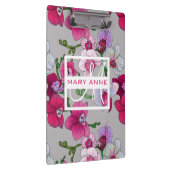 Rosa Orchideen in Blüte | addieren Ihren Namen Klemmbrett (Rechts)