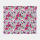 Rosa Orchideen in der Blüte Fleecedecke (Vorderseite (Horizontal))