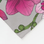Rosa Orchideen in der Blüte Fleecedecke (Ecke)