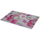 Rosa Orchideen in der Blüte Schneidebrett (Ecke)