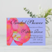 Rosa Orchideen in tropischer Blüte Einladung (Stehend Vorderseite)