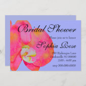 Rosa Orchideen in tropischer Blüte Einladung (Vorne/Hinten)