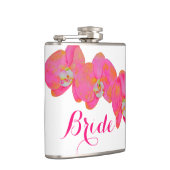 Rosa Orchideen in tropischer Blüte Flachmann (Rechts)