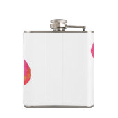 Rosa Orchideen in tropischer Blüte Flachmann (Rückseite)