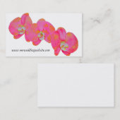 Rosa Orchideen in tropischer Blüte Visitenkarte (Vorne/Hinten)
