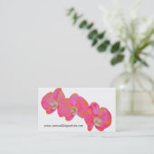 Rosa Orchideen in tropischer Blüte Visitenkarte (Stehend Vorderseite)