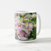 Rosa Orchideen Kaffeetasse (VorderseiteRechts)