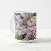 Rosa Orchideen Kaffeetasse (Vorderseite Links)