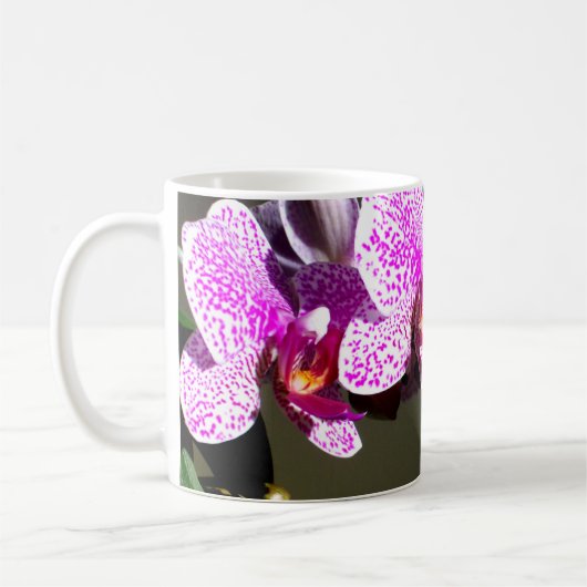 Rosa Orchideen Kaffeetasse (Links)