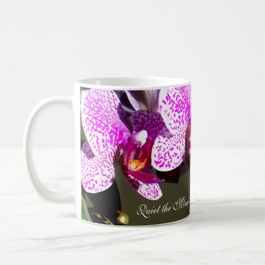 Rosa Orchideen Kaffeetasse (Links)