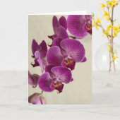 Rosa Orchideen Karte (Gelbe Blume)