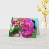 Rosa Orchideen Karte (Gelbe Blume)