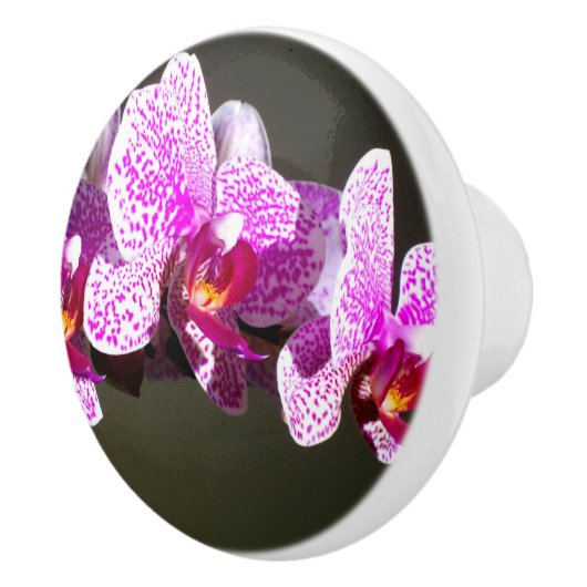 Rosa Orchideen Keramikknauf (Rechts)