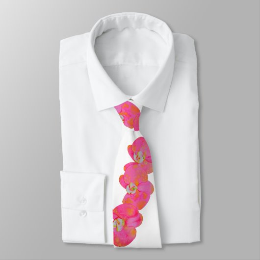 Rosa Orchideen Krawatte (Gebunden)