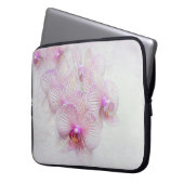 Rosa Orchideen Laptopschutzhülle (Vorderseite Links)