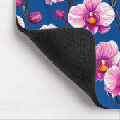 Rosa Orchideen-Muster Mousepad (Ecke)