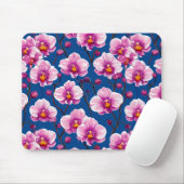Rosa Orchideen-Muster Mousepad (Mit Mouse)
