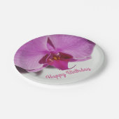 Rosa Orchideen Pappteller (Schrägansicht)