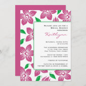 Rosa Orchideen-Rahmen-Brautparty-Einladung Einladung (Vorne/Hinten)