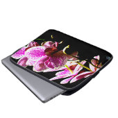 Rosa Orchideen Rosa tropische Blüten Laptopschutzhülle (Vorne Knopf)